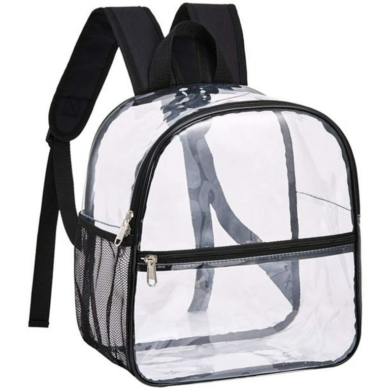 Clear Mini Backpack Stadium Approved, with Reinforced Straps & Front Pocket  - Pe