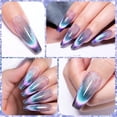 thumbnail image 2 of 8Pcs Rainbow Cat Magnetic Nail Gel Y2K Holographic Glitter, 2 of 5