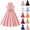 A-Yellow, variant on Jinhomg Girls Summer Sleeveless Dress Trendy Off Shoulder Halter Neck Midi Dresses Casual Loose A-Line Pleated Princess Dress Holiday Clearance Sale Red 10Y