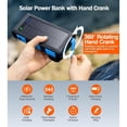 thumbnail image 3 of 45800mAh Solar Power Bank 15W with Hand Crank & Cables & Wireless Charger, Solar Charger Compatible for iPhone, Android Phone, 3 of 9