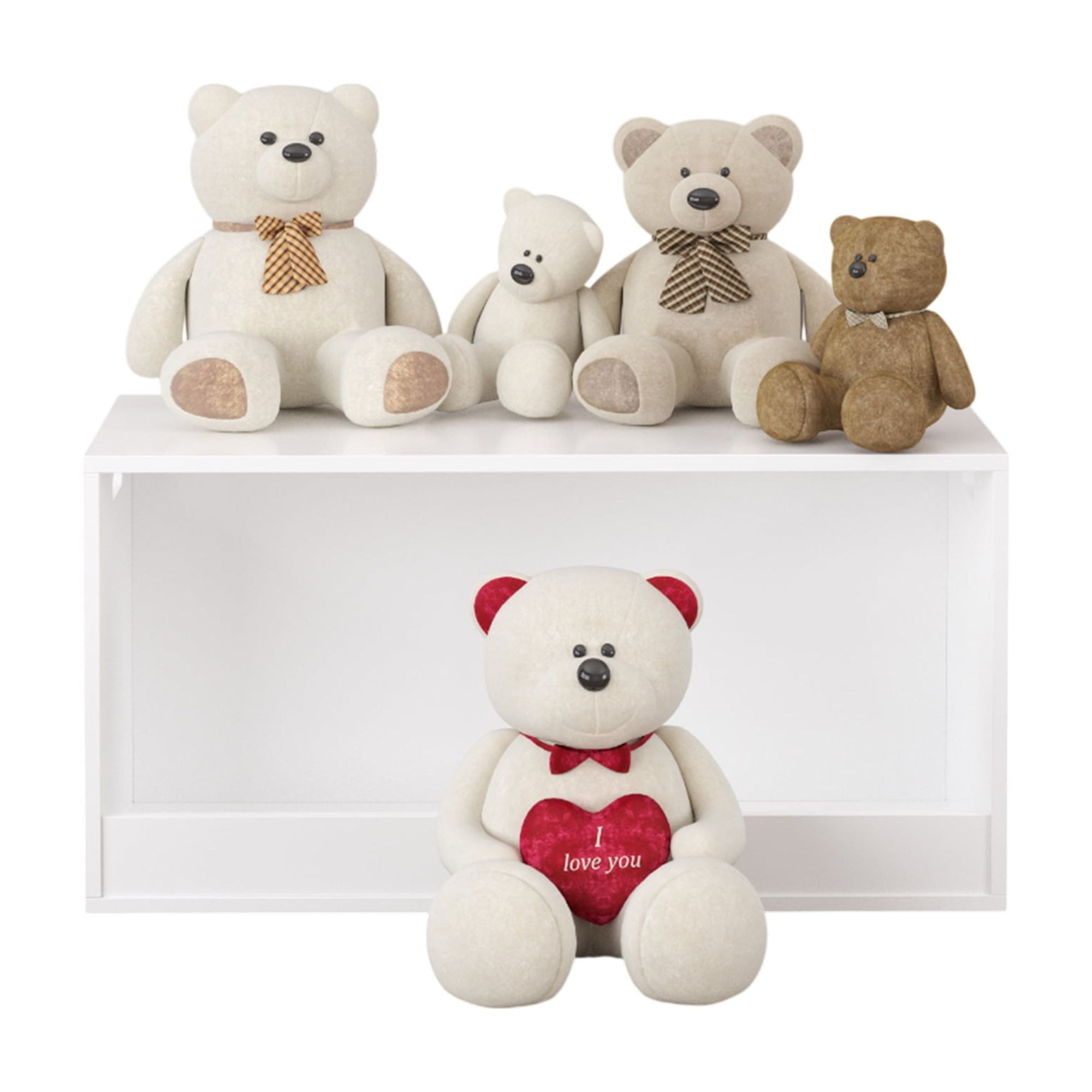 White Open-Front Toy Storage Bin - 31.5" Wooden Organizer Box for Kids' Toys & Books