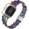 thumbnail image 3 of Bracelet de Montre en Résine Compatible pour Fitbit Versa 4/Versa 3/Sense 2/Sense, Bracelets de Remplacement, Sangle de Poignet Ajustable avec Boucle en Métal et Acier Inoxydable pour Fitbit Sense 2/Versa 4 pour Femmes Hommes, 3 of 7
