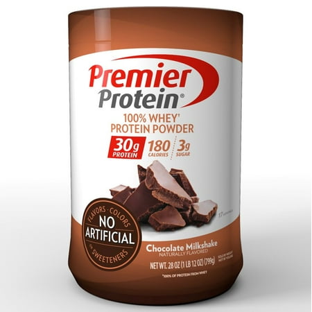 Premier Protein 100% Whey Protein Powder, Chocolate Milkshake, 30g Protein, 1.75 Lb