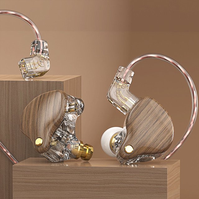 Auriculares deportivos de alta fidelidad con llamada HD para tarjetas de sonido teléfonos móviles auriculares de grano de madera