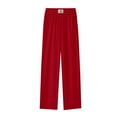 thumbnail image 4 of RUTAYY Women's Casual Pants High Waist Comfortable Soft Stretch Wide Leg Flowy Bottoms Everyday Wear Relaxed Holiday Trousers, 4 of 4