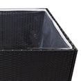 thumbnail image 3 of vidaXL Garden Planter Black 80x80x80 cm Poly Rattan, 3 of 4
