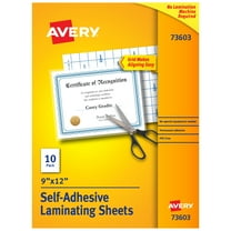 Avery Clear Laminating Sheets, 9" x 12", Permanent, 10ct (73603)