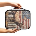 thumbnail image 2 of FKELYI American Flag Grunge Elk Print Bible Cover for Women Men PU Leather Book Cover with Handle Zippered Bible Case Church Bible Bag for Prayer Christian Outdoor Study, 2 of 6