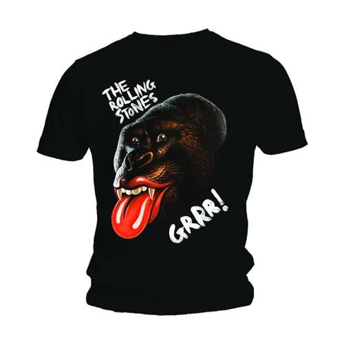 The Rolling Stones Unisex T-Shirt Grrr Black Gorilla (Small)