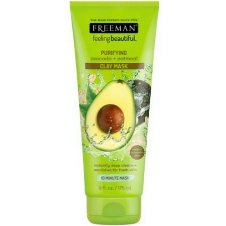 Freeman Feeling Beautiful Facial Clay Masque Avocado & Oatmeal, 6 oz