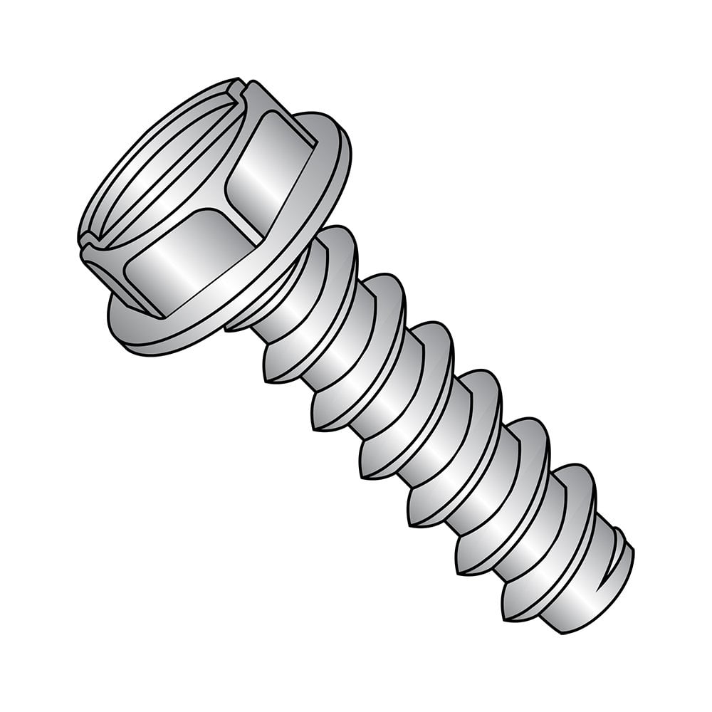 Hex Drive 3/4 Length #10-16 Thread Size Hex Head Steel Sheet Metal Screw Pack of 100 Zinc Plated Type AB 