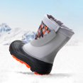 thumbnail image 4 of DREAM PAIRS Kids Snow Boots Boys & Girls Winter Waterproof Mid-Calf Outdoor Warm Shoes Black/Grey/Orange Camo Size 3, 4 of 6