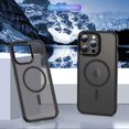 thumbnail image 2 of Funda TEKKU Matte Style para iPhone 15 PRO MAX Trans Negra compatible con MagSafe, 2 of 8