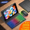 thumbnail image 2 of AIEACH Keyboard Case For XIAOMI Redmi Pad Case Bluetooth Keyboard Mouse Cover For Redmi Pad 10.61" Russian Spanish Portuguese, 2 of 5