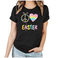 thumbnail image 1 of Mujeres Manga Corta de Verano Tops Día de San Valentín Impreso Cuello Redondo, Camisa de Moda Casual Blusa, 1 of 6
