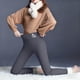 thumbnail image 5 of Leggings de lana de cordero gruesa para mujer, pantalones largos con estampado pequeño y forro polar añadido, pantalones de poliéster para mujer, 5 of 9