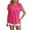 Hot Pink, variant on yillto Women Summer Tops Casual Chiffon Shirts Short Sleeve Tunics Blouse Crewneck Soft Comfy T-Shirt