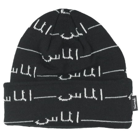 - Diamond Supply Arabic Knit Beanie Headwear Cap Skatewear Fashion Lid Mens Black
