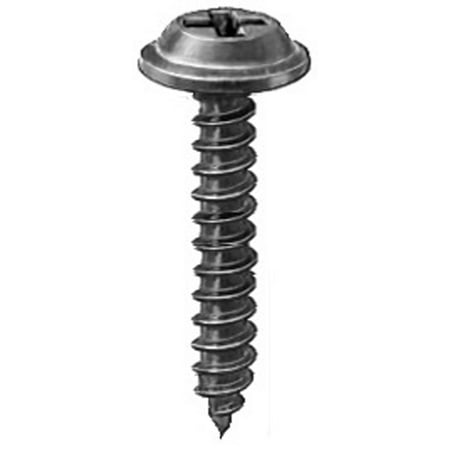 

100 #8 X 1 Phillips Flat Washer Head Screws Blk E-Coat