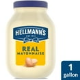 thumbnail image 2 of (4 pack) Hellmann's Real Mayonnaise, Sandwich Spread and Condiment, Gluten Free, 1 Gallon, 128 oz, 2 of 9