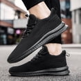 thumbnail image 2 of GLYGML Striped Knit Sneakers Lightweight Breathable Athletic Shoes with Non-Slip Sole for Running and Daily Wear, 2 of 5