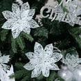 thumbnail image 5 of Visland 30PCS Christmas Artificial Poinsettia Flowers Xmas Tree Ornaments Glitter Poinsettia Bushes Artificial Poinsettia Flowers Poinsettia Christmas Decorations, 5 of 6