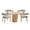 Natural and Gold Dust, variant on 5-Piece Hathaway 47.24 Round Dining Set in Natural with 4 Aspen Dining Chairs