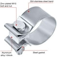 thumbnail image 4 of HSHDLDF Exhaust Clamp,Narrow Band Muffler Clamp Stainless Steel (1.75 Inch,2Pcs), 4 of 5