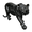 Black Tiger, variant on Ciphrias Bald Eagle Garden Statue, 24.4 Inch Hand Painted Resin Sculpture, Brown