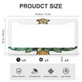 thumbnail image 3 of 2 Pcs Set Stained Glass of Christmas Tree Noel License Plate Frames Christmas Tree License Plate Frame License Plate Shield Frame Metal 2 Holes for US Standard Vehicles for Women Men, 3 of 6
