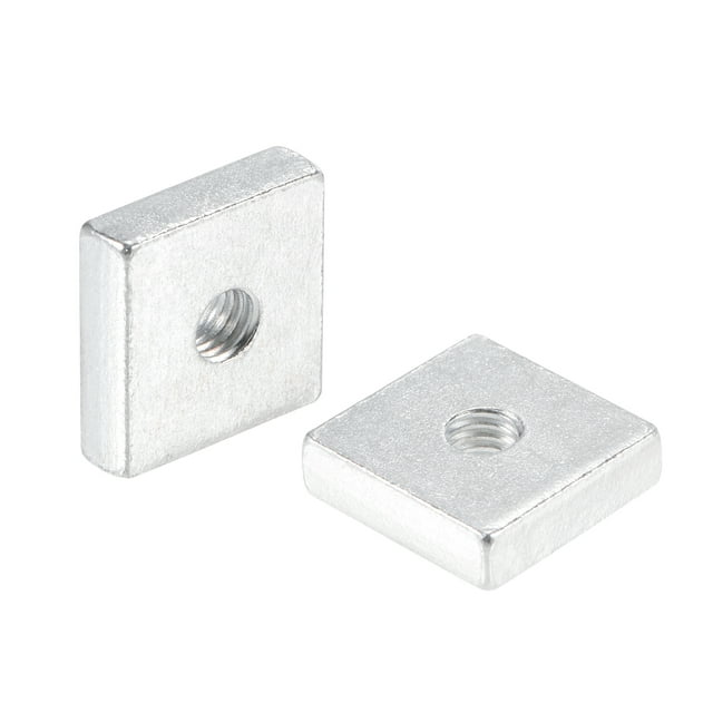 Unique Bargains Écrous Carrés, M6x18mmx5mm Zingué Métrique Gros Fil Assortiment Kit, 25pcs