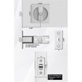 thumbnail image 2 of Bed/Bath Pocket Door Lock, Satin Nickel, Sliding Pocket Door Latch, 2 of 5