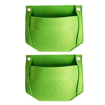 Zcyifa 2Pcs Wall Hanging Garden Planter Felt Pocket Container (Green)