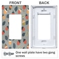 thumbnail image 3 of Yayeee Rocker Switch Wall Plate 1-Gang 4.6"x2.9" Home Decorative Outlet Cover, Gray Acorns Pattern, 3 of 6