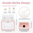 thumbnail image 4 of Sejoy Double Bottle Warmer, Fast Baby Food Heater for Breastmilk & Formula, Steam Sterilize, Pink, 4 of 8