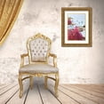 thumbnail image 3 of Okula, Carina 11x14 Gold Ornate Wood Framed with Double Matting Museum Art Print Titled - Pink White and Blue on The Riviera, 3 of 4