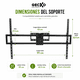 thumbnail image 4 of Soporte Articulado para TV Gecko GK-ART90 32-90” 75kg Doble Brazo VESA 700×450 Inclinación ±15° Fácil Instalación, 4 of 6