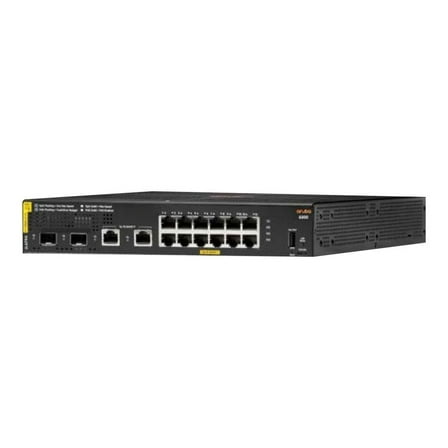 HPE Aruba 6000 12G Class4 PoE 2G/2SFP 139W Switch - Switch - managed - 12 x 10/100/1000 (PoE )   2 x Gigabit SFP   2 x 1000Base-T - rack-mountable - PoE (139 W)