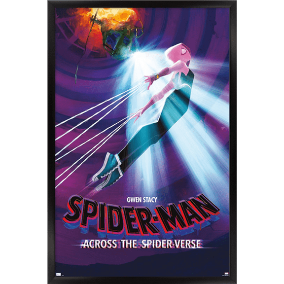 Marvel Spider-Man: Across The Spider-Verse - Gwen Stacy One Sheet Wall Poster, 22.375" x 34" Framed