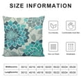 thumbnail image 5 of JRXY  Teal White Turquoise Blue Gray Dahlia Throw Pillow Cover Repeat Dots Pattern Floral Modern Pillow Case 18x18 Inch Decorative Men Women Boy Girl Room Cushion Cover for Home Couch Bed White, 5 of 5