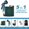 thumbnail image 6 of Expandable Garden Hose 150ft Flexible Water Hoses for Outside with 8-Pattern Spray Nozzle Upgraded No-Kink Expanding Garden Hose(Black/Blue), 6 of 9