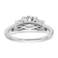 thumbnail image 6 of 14k White Gold 1.50ct. 3 Stone side Moissanite Ring Band Size 7, 6 of 7