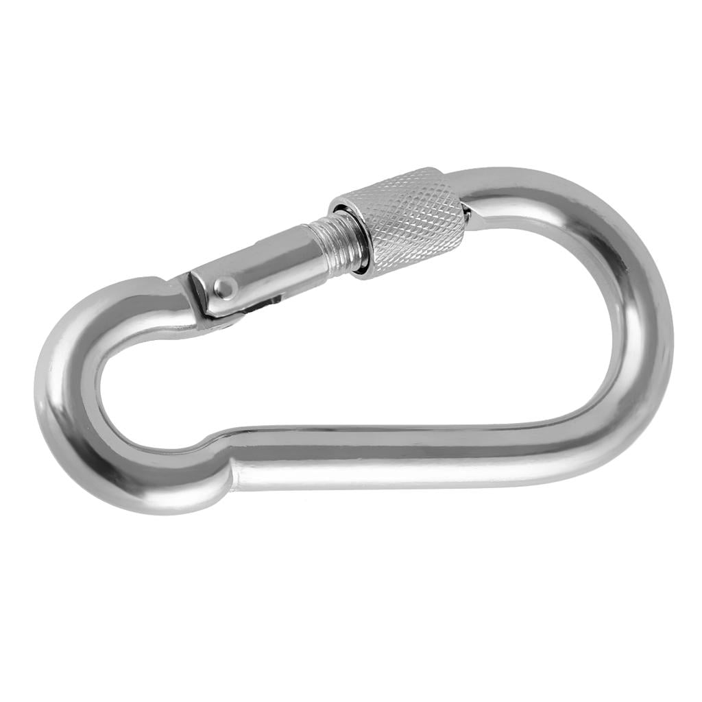 Prettyia 5pcs Round Carabiner Camp Spring Snap Clip Hook Keychain Keyring 