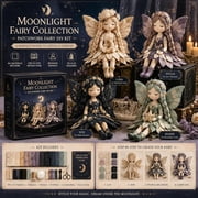 Fairy Patchwork DIY Collection, Fun Flower Fairies Patchwork Sewing Kit, Make 4pcs Winged Elf Cloth Doll, Fabric Full Supplies DIY Craft Set for Beginner Crafters, Home Decor Unique Handmade Gift,B1