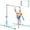 Green, variant on Gymax Foldable Gymnastics Bar for Kids w/ Wheels 13-Level Adjustable Heights Green