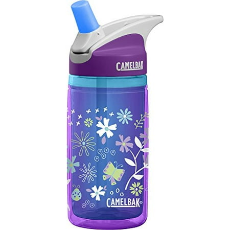 CamelBak Eddy Kids Insulated Water Bottle, Purple Flowers, .4