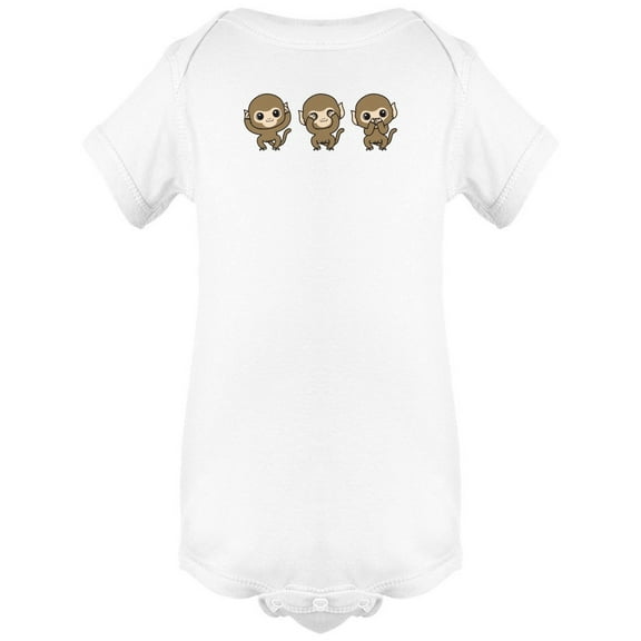 Three Monkeys No Evil Bodysuit Infant -Image by Shutterstock,  Newborn