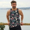 thumbnail image 6 of Pofeuu Colorful Tropical Leaves Print Men's Workout Tank Tops Sleeveless Muscle Gym Shirt Quick Dry-4X-Large, 6 of 7