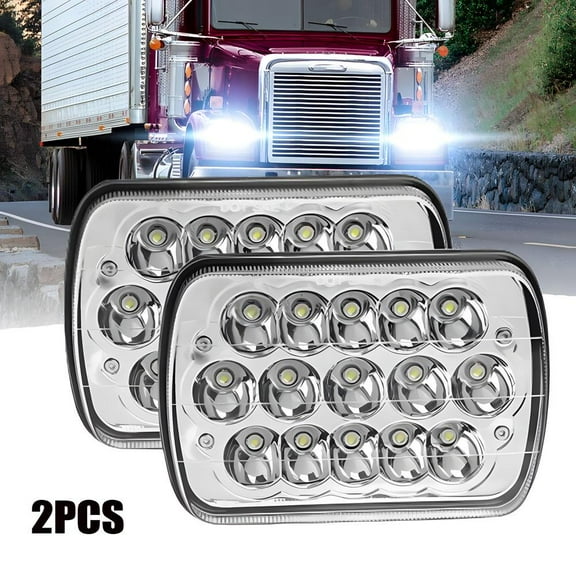 7x6" 5x7" LED Headlights High Low Beam Sealed Headlamps DOT Compatible with Freightliner FL50 FL60 FL70 FL80 MT35 MT45