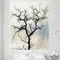 thumbnail image 1 of Forest Tapestry, Fall Tree Black Branches Art Print Black and White Themed Silhouette Illustration, Fabric Wall Hanging Decor for Bedroom Living Room Dorm, 5 Sizes, Grey Black, by Ambesonne, 1 of 1